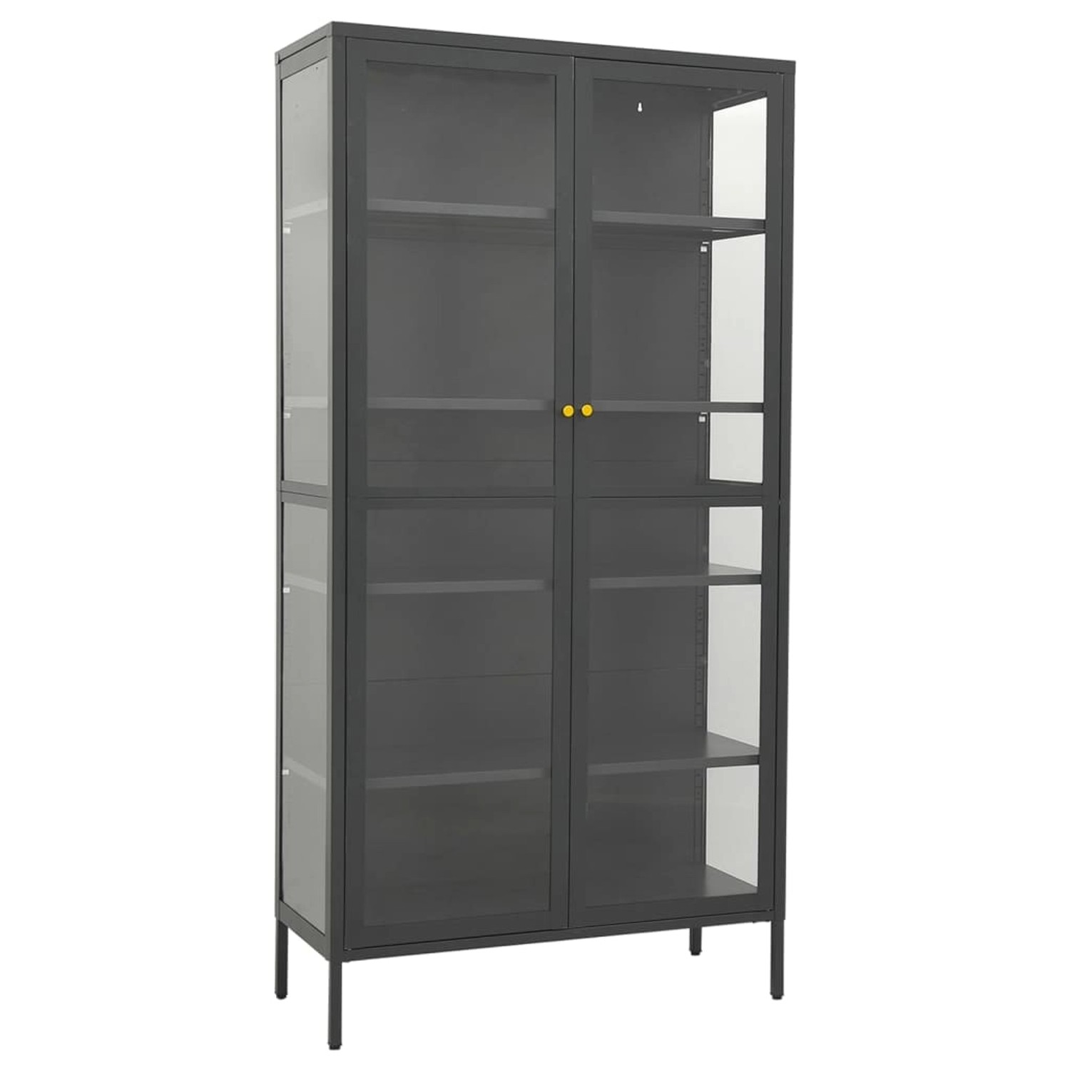 vidaXL Vitrine Vitrine Regal Highboard Vitrinenschrank Anthrazit 90x40x180 günstig online kaufen