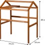 Dobar Pflanzturm-Aufsatz Kubus 2.0, hellbraun, mit Ablage, 74x54x89cm, für Holz-Hochbeete.