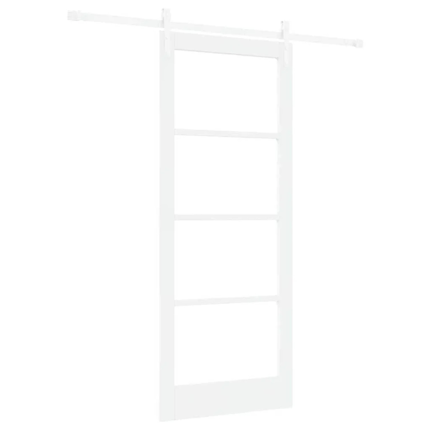 vidaXL Schiebetür ORKDAL Weiß 83 x 202 cm Massivholz Kiefer und Glas 3331886