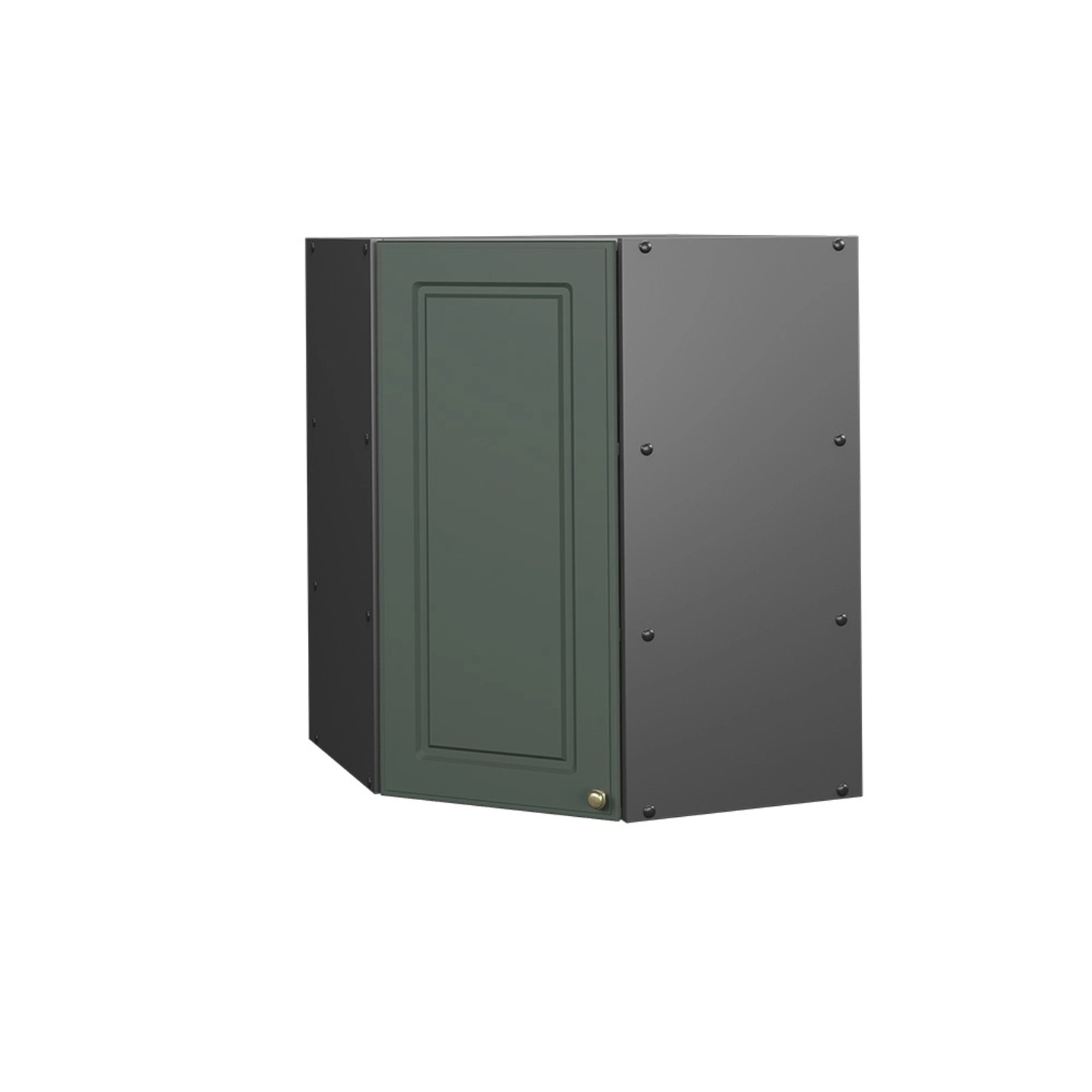 Vicco Eckhängeschrank Fame-Line Küchen-Eckschrank Grün-Gold Landhaus/Anthrazit 57 cm