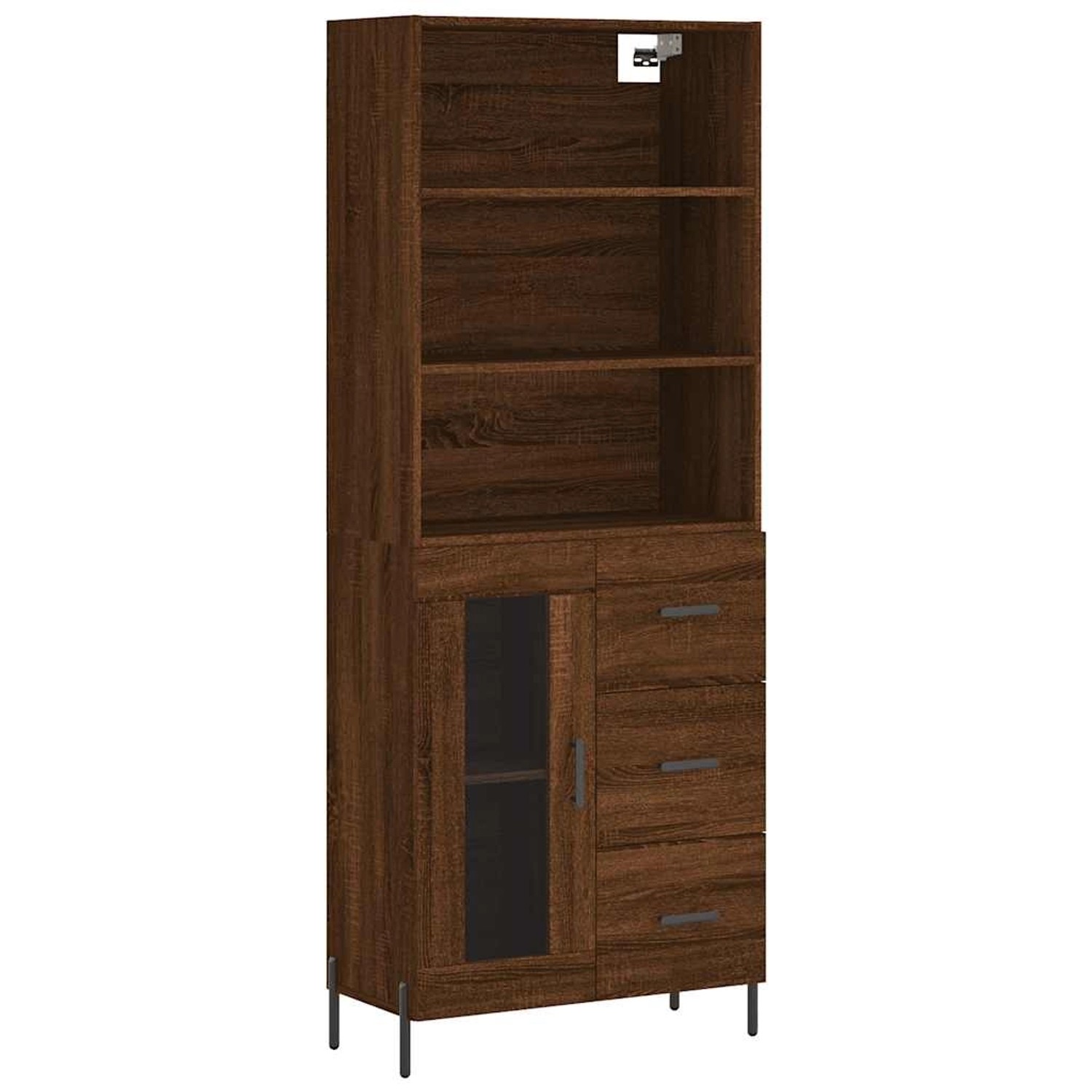 vidaXL Highboard Braun Eichen-Optik 69,5x34x180 cm Holzwerkstoff 3189524 günstig online kaufen