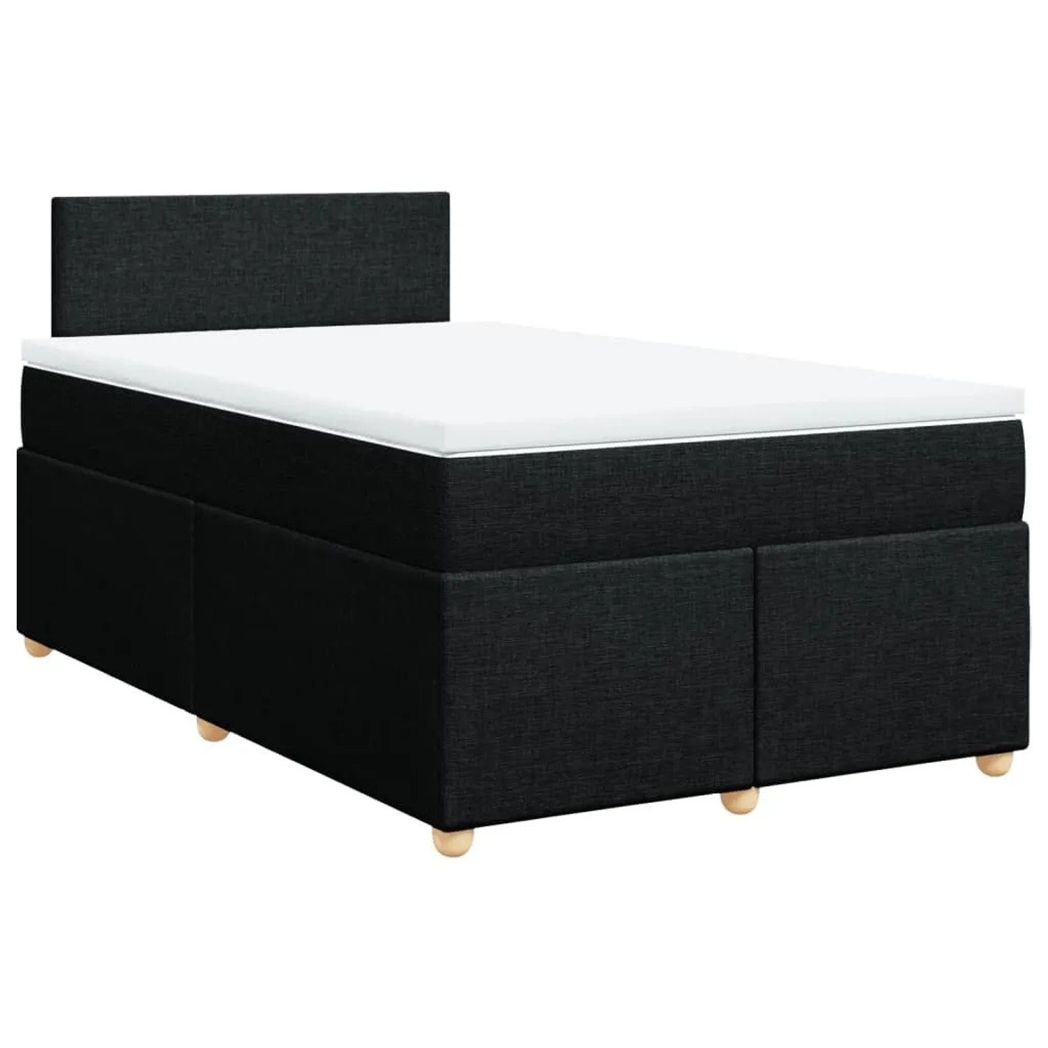 vidaXL Boxspringbett mit Matratze Schwarz 120x190 cm Stoff 3288914 günstig online kaufen