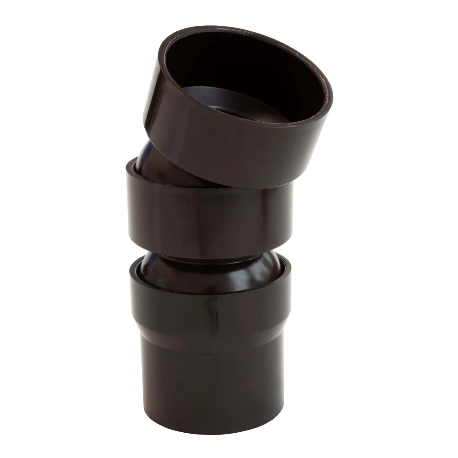 Inefa Flexibler Rohrbogen PVC 2x DN 50 22-45 Grad Bogenstück Dunkelbraun