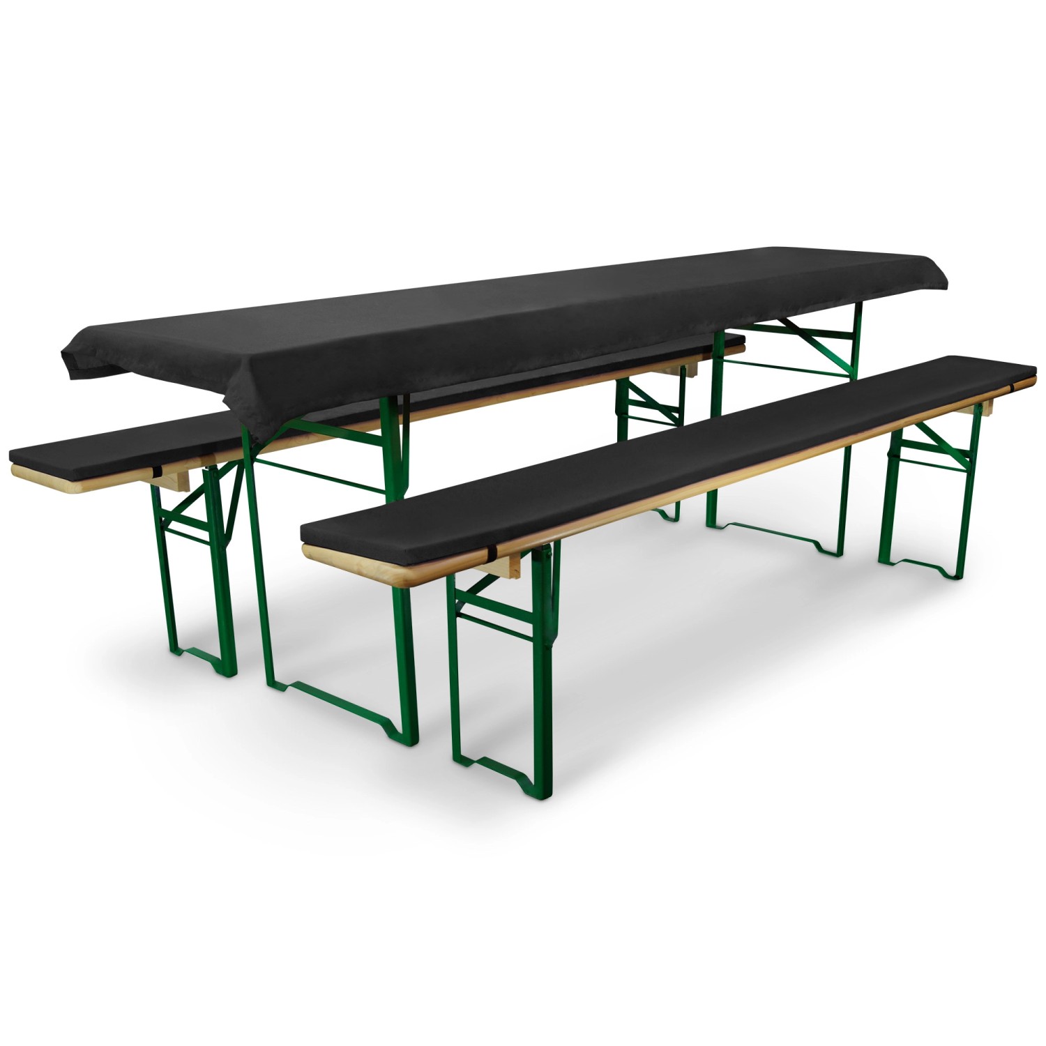 Beautissu Bierbankauflage Comfort XS Anthrazit 3-teilig für Bierzeltgarnitur