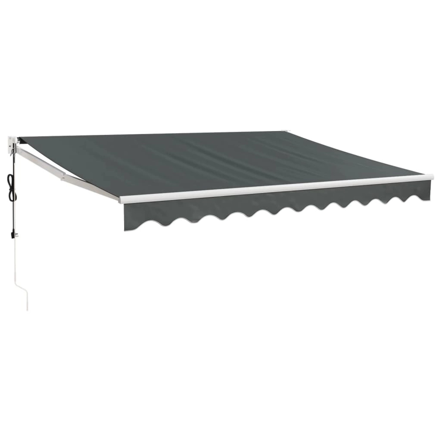 furnicato Elektrische Markise mit Kurbel Anthrazit 3,5x2,5 m günstig online kaufen