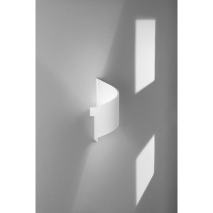 Weiße Eco-Light Wandleuchte Cepheus, 1-flammig, spiralförmiges Design für moderne Wandbeleuchtung.