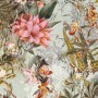 Bricoflor Vintage Blumentapete in Grün und Rosa mit großen, orientalischen Blumen für Schlafzimmer.