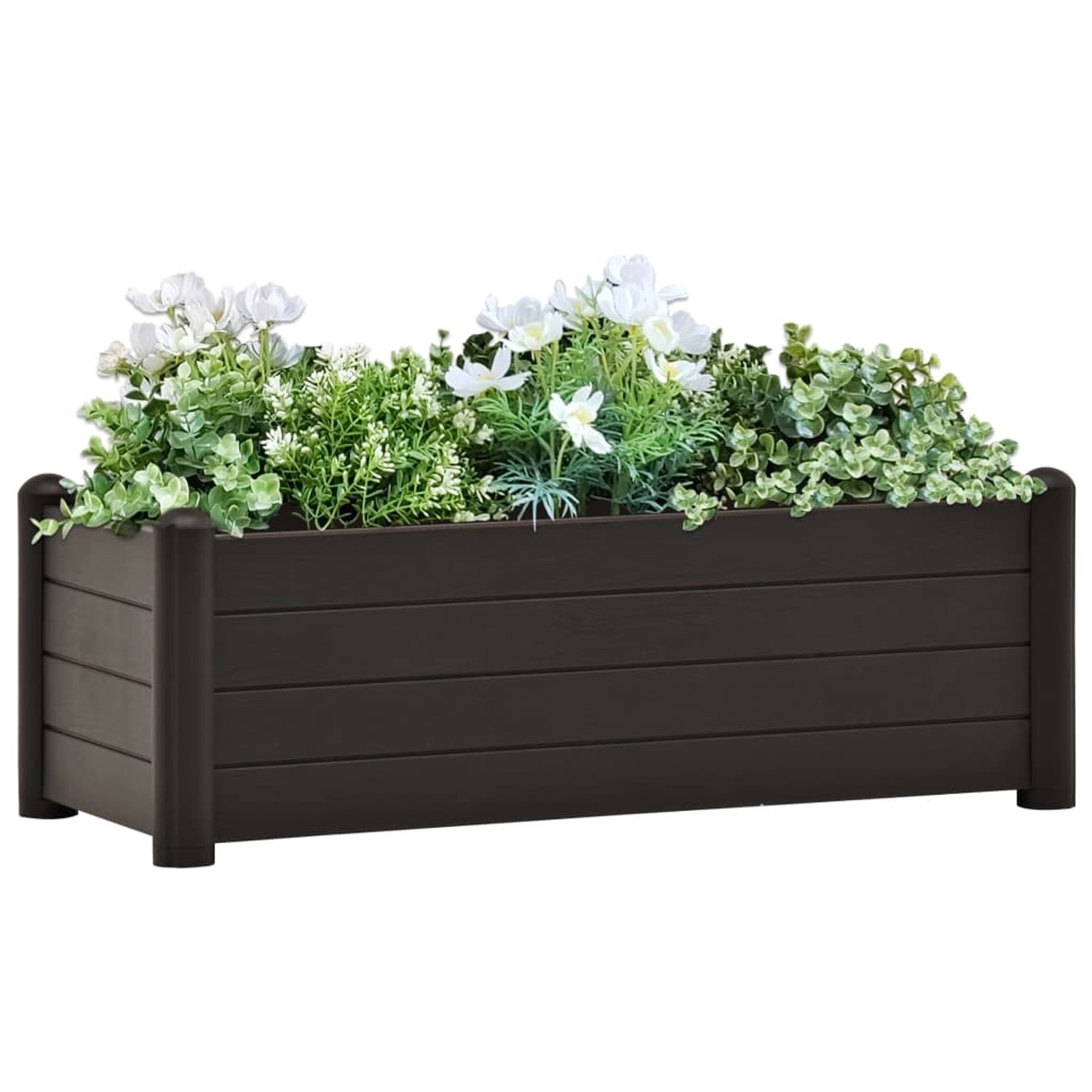 furnicato Garten-Hochbeet PP Anthrazit 100x43x35 cm