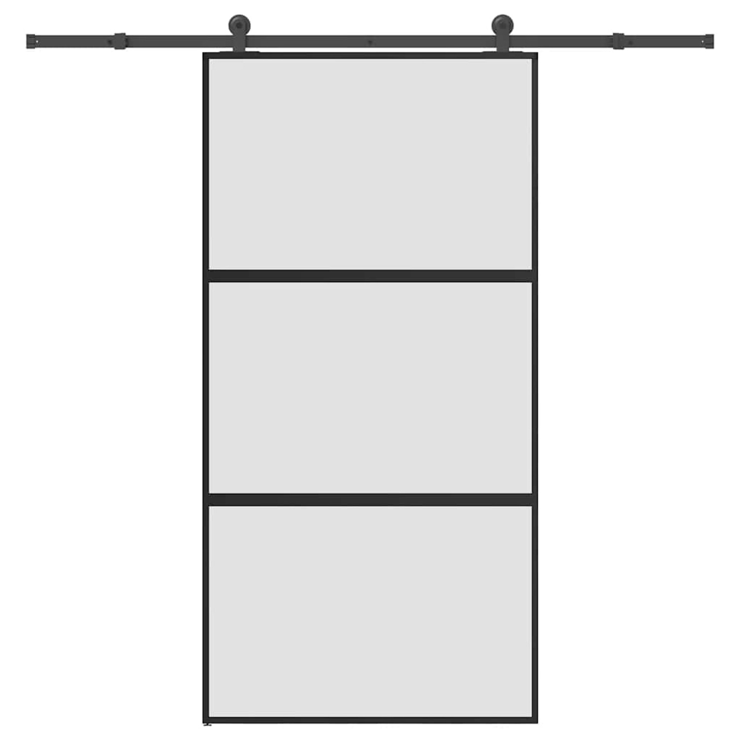 vidaXL Schiebetür mit Beschlag 102,5x205 cm Hartglas & Aluminium 3332940 günstig online kaufen