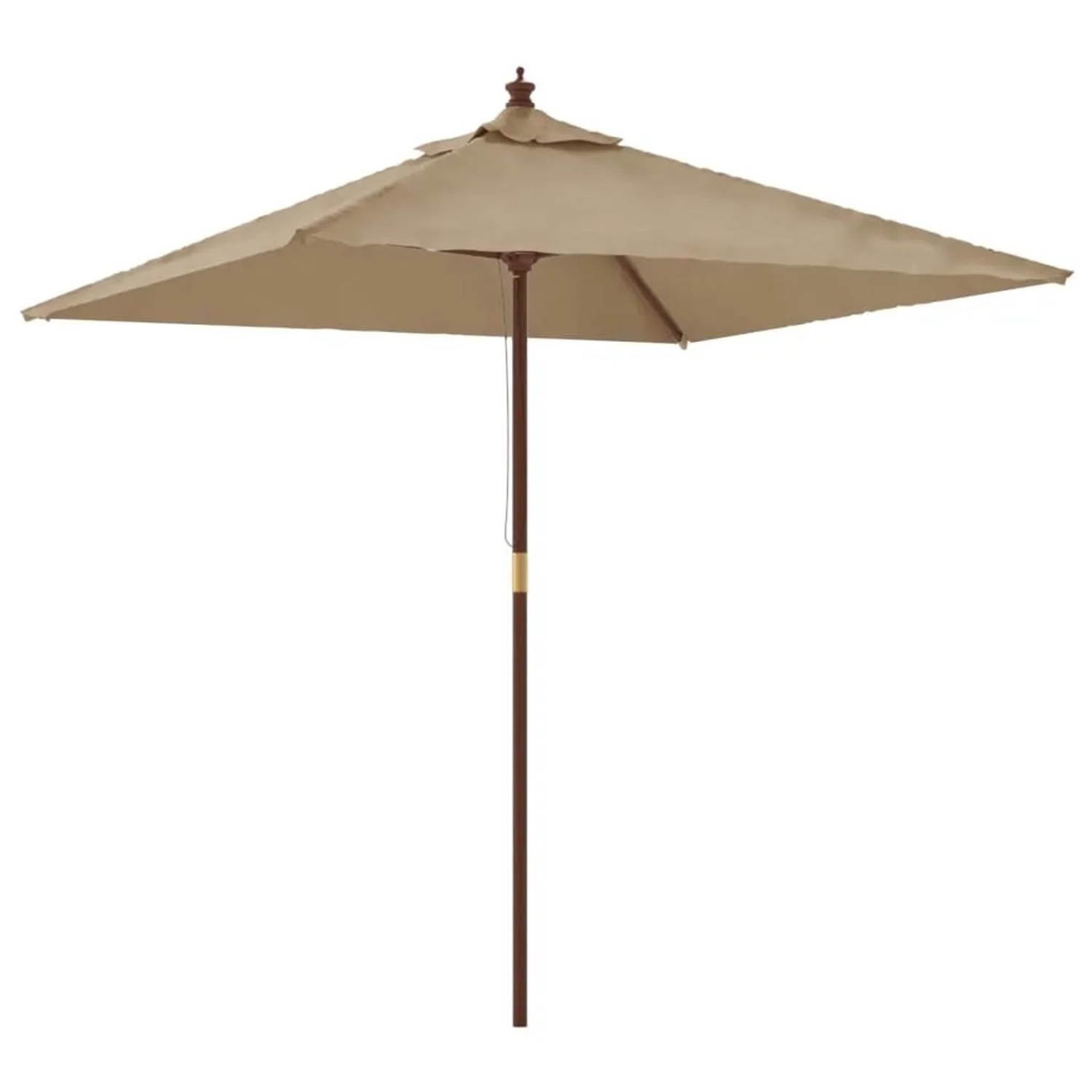 vidaXL Sonnenschirm mit Holzmast Taupe 198x198x231 cm 363186