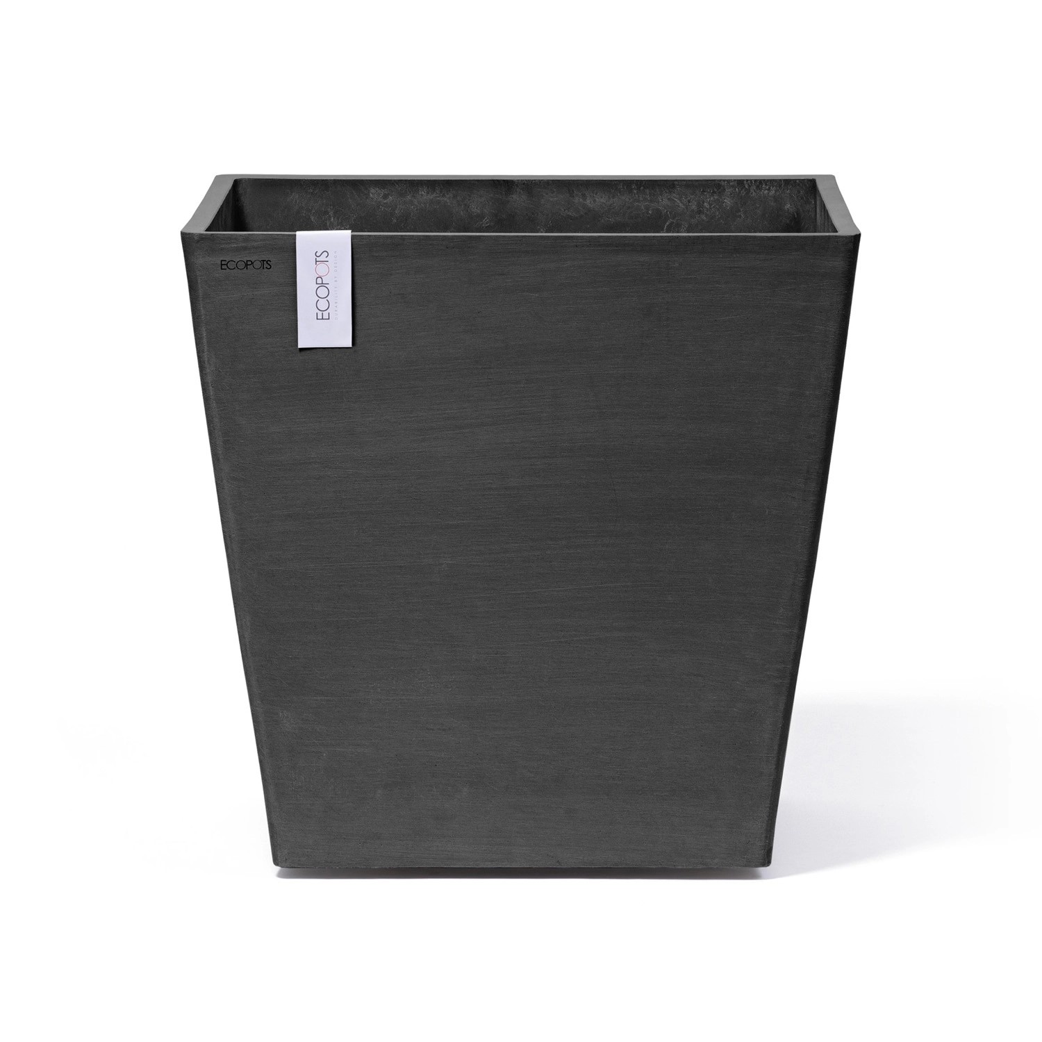 Ecopots Pflanztopf Rotterdam Rollen Dunkelgrau (HxBxT) 49,7 x 50 x 50 cm