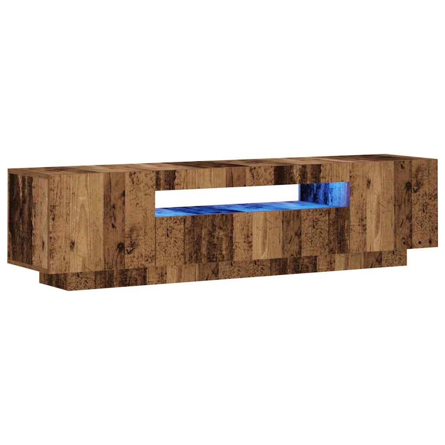 vidaXL TV-Schrank mit LED-Leuchten Altholz-Optik 160x35x40 cm 856359 günstig online kaufen