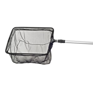 Oase Teichkescher Profi mit Aluminiumstiel und feinem Netz zur Teichreinigung.