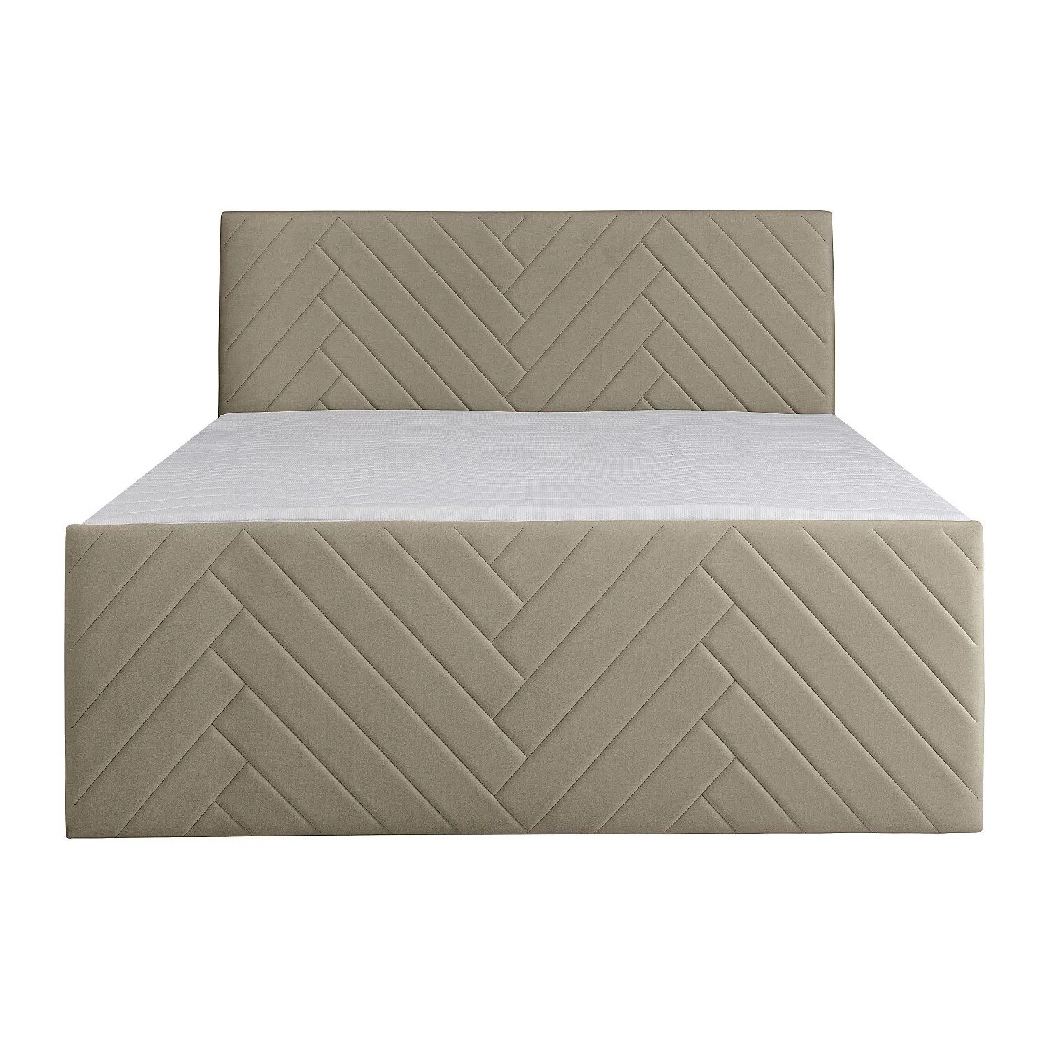 Vente-unique Boxspringbett Makana Taupe 213 cm