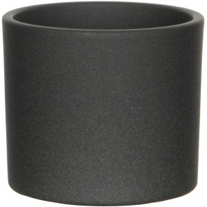 Mica Decorations Übertopf Era, Ø 13,5 cm, dunkelgrau, matter Keramik-Blumentopf für Innen.