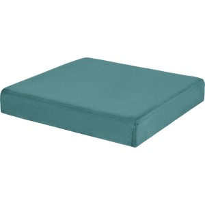 Türkisfarbener Falt-Hocker Dark Wonder, 38x38x38 cm, aus Samt. Sitzhocker mit Stauraum.