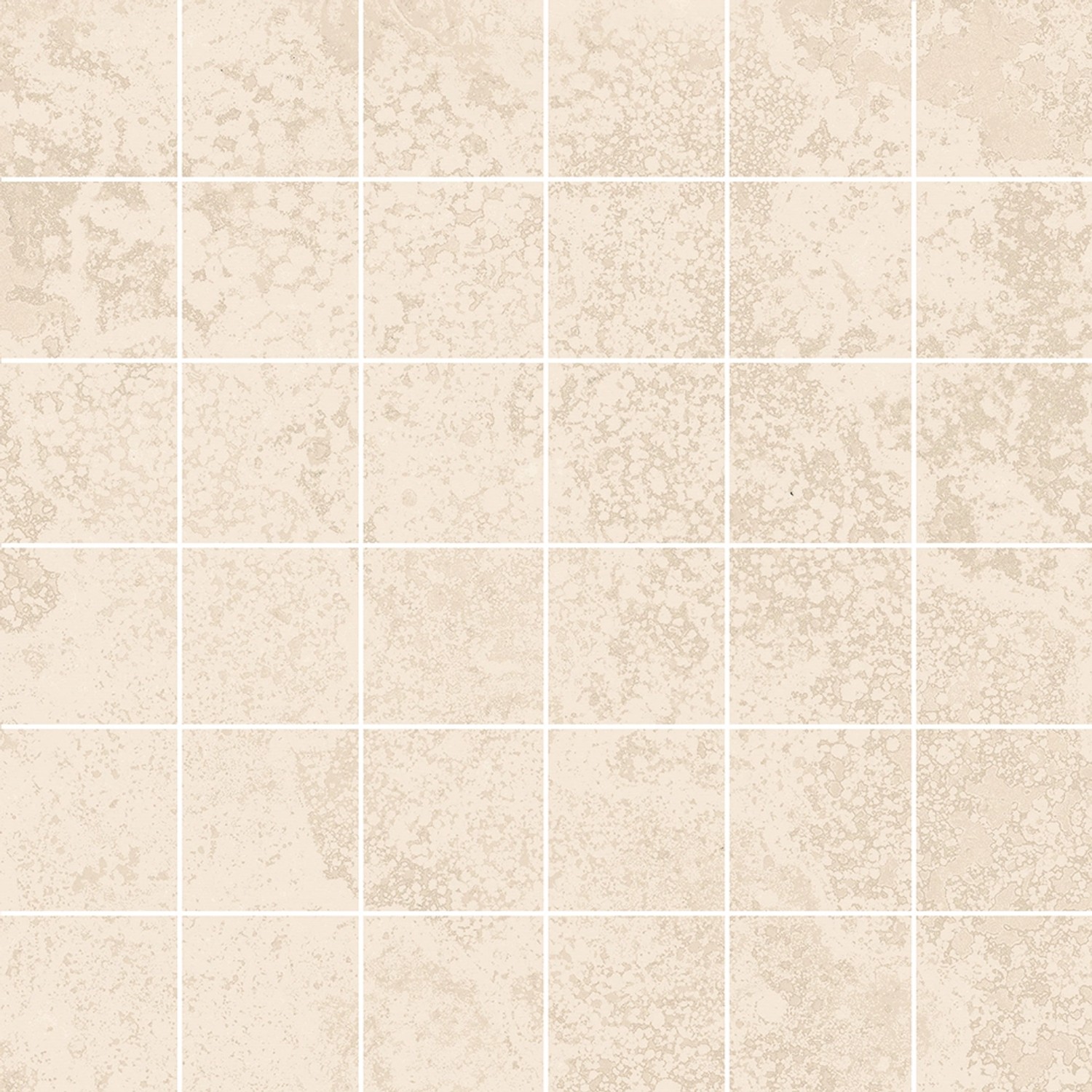 Feinsteinzeug Mosaik Massa Ivory Glasiert Matt Rektifiziert 30 x 30 cm