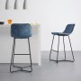 Bessagi Home Barhocker Nery Blau Samt Gepolstert_5