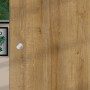 Holzschiebetür Eiche Country, 2060x940 mm, mit Melamin-Dekor und runder Griffmuschel.