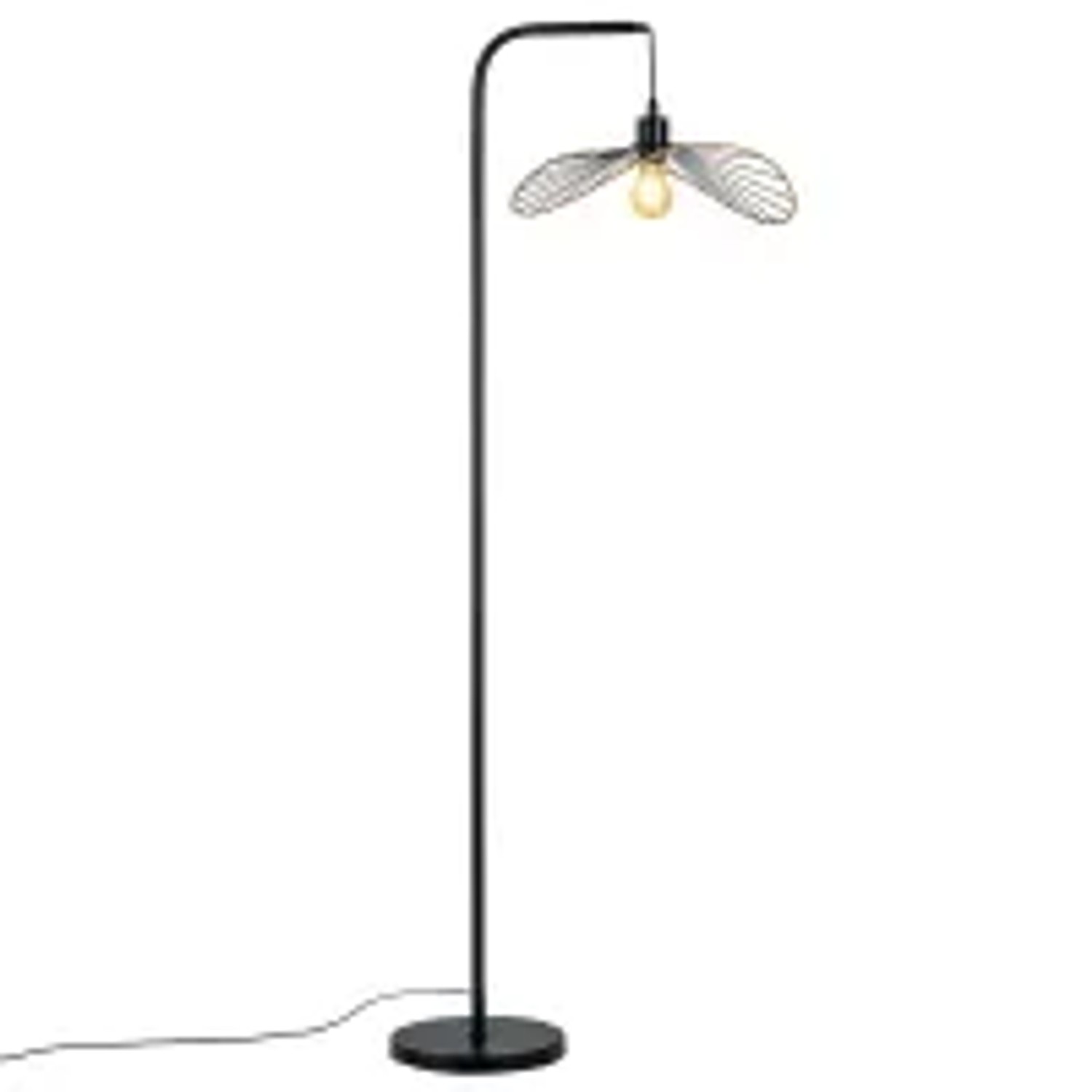 NETTLIFE Stehlampe aus Metall L144cm Schwarz