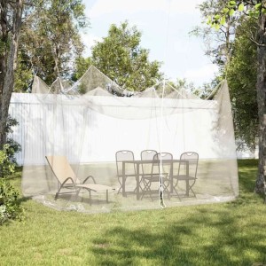 vidaXL Moskitonetz für den Außenbereich 220 Maschen Weiß 300 x 300 x 250 cm 4010035
