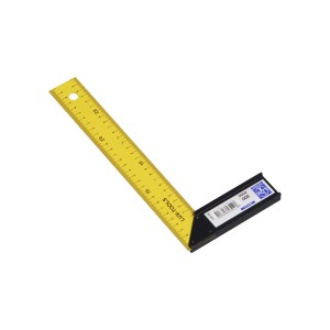 LUX Tischlerwinkel Classic, 30 cm, gelb, zum Anreißen und Ausrichten von 90° Winkeln.