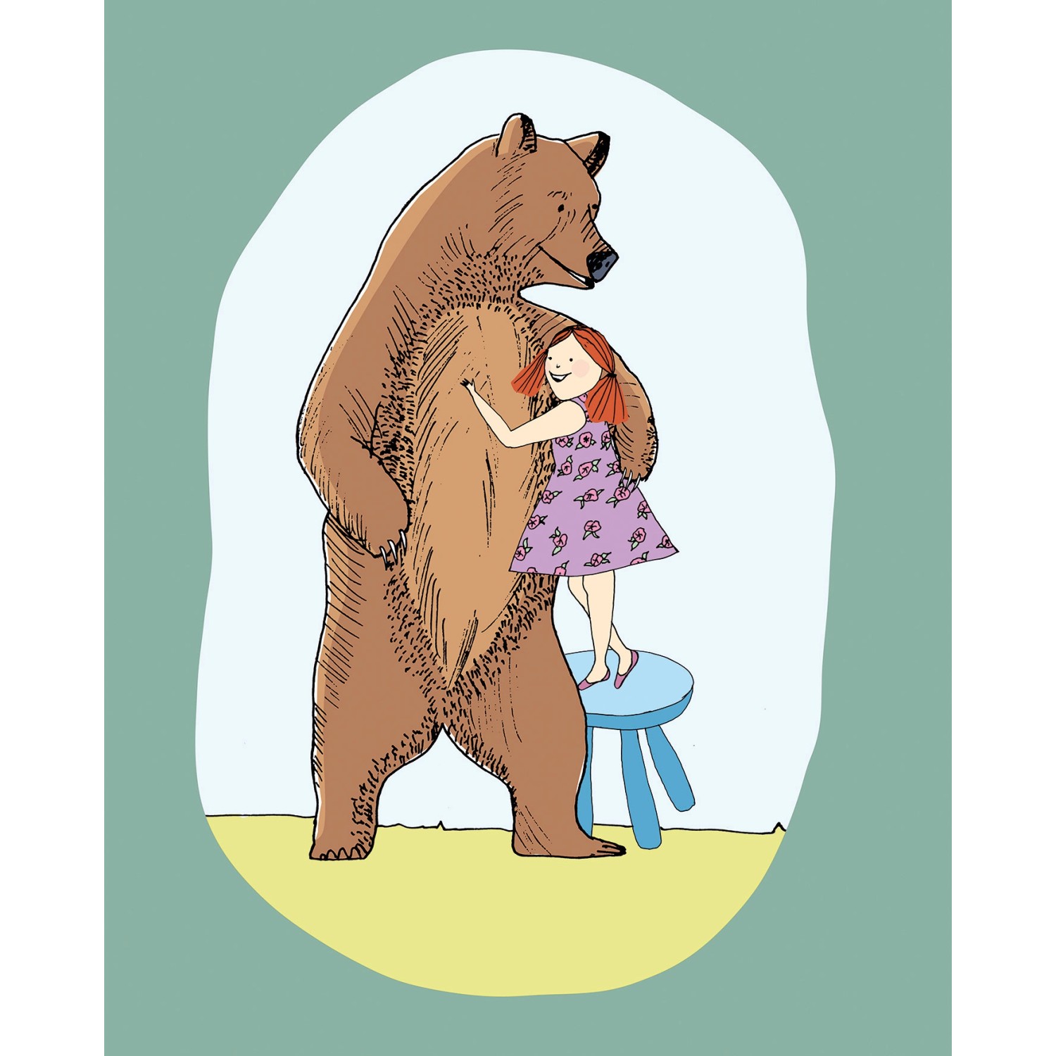 Komar Wandbild Lili and Bear 40 x 50 cm