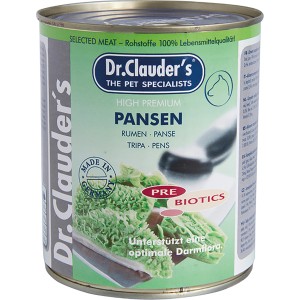 Dr. Clauder Hunde-Nassfutter Selected Meat Pansen, 800g Dose. Alleinfutter für Hunde mit Pansen.