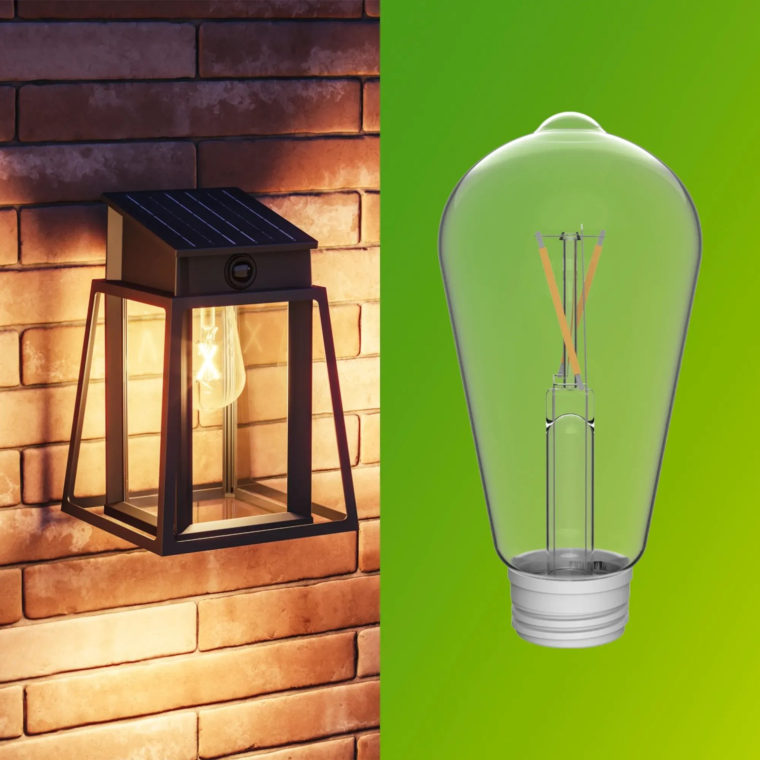 Philips Lysin Solar-Wandleuchte, schwarz, mit Solarpanel und warmweißer LED. Energieeffiziente Aussenbeleuchtung.