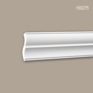 Weiße PROFHOME Eckleiste (Set): 6 Zierleisten, 12 m Gesamtlänge.