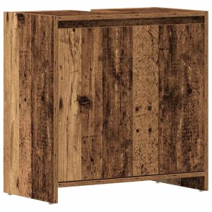 vidaXL Waschbeckenunterschrank Altholz-Optik 60x33x60 cm Holzwerkstoff 861145