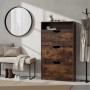 Relaxdays Schuhkipper Holzwerkstoff Industrial Offenes Fach 140 cm x 80 cm x 24 cm_2