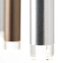 Detailaufnahme: 5-flammige, braune Brilliant LED-Pendelleuchte Cembalo mit warmweißem Licht.