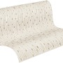 A.S. Création Vliestapete Linien Creme Gold, Rolle mit Streifen und goldenen Quadraten.