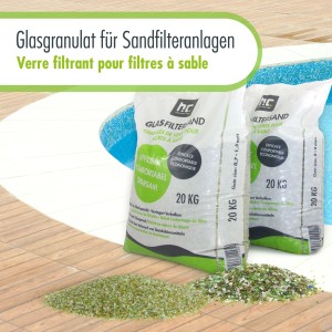 Höfer Chemie Glasgranulat für Sandfilteranlagen, 40 x 20kg Säcke, Körnung 0,7-1,3mm.