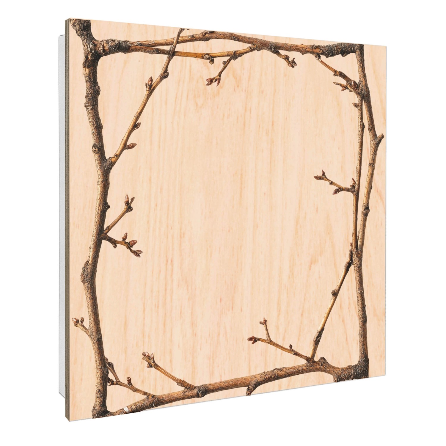 Banjado Großer Schlüsselbox Holz 30x30cm Weiß Scharnier Rechts 50 Haken Sch günstig online kaufen
