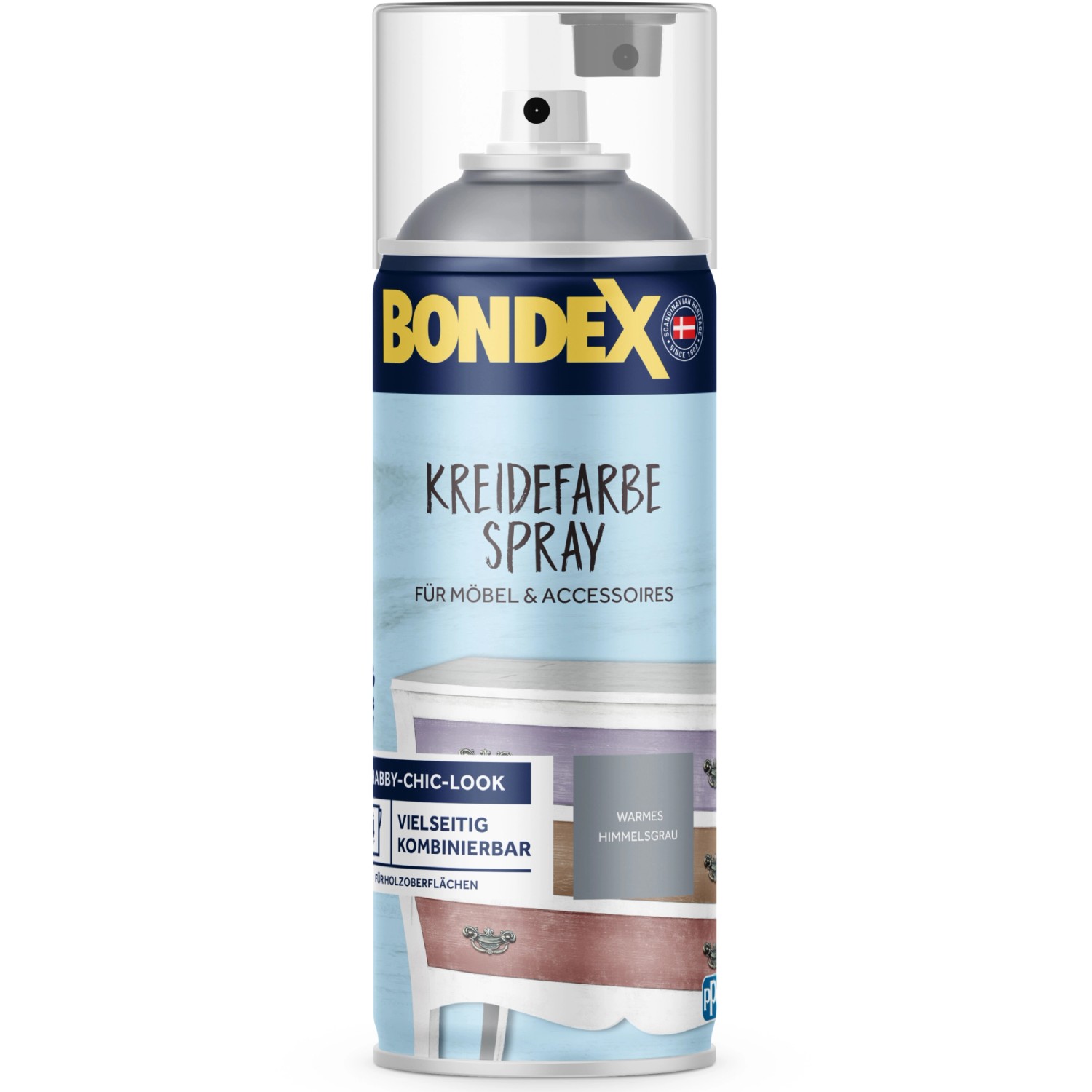 Bondex Kreidefarbe Spray Warmes Himmelsgrau 0,4 l