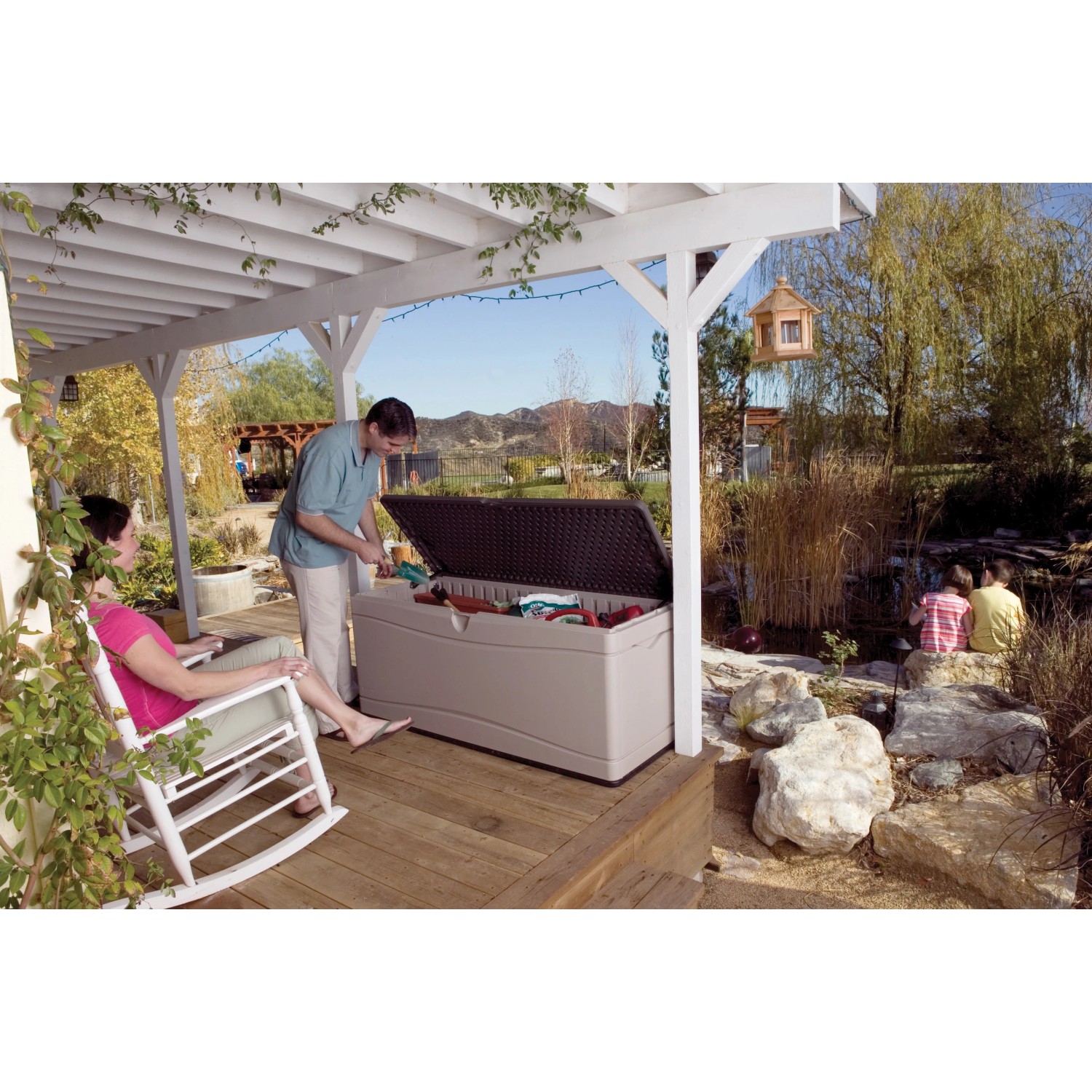 Lifetime wasserdichte Kissenbox Outdoor XXL Anthrazit/Grau kaufen bei OBI