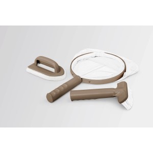 Intex Reinigungs-Set für Whirlpools: Kescher, Bürste und Schrubber für die Poolpflege.