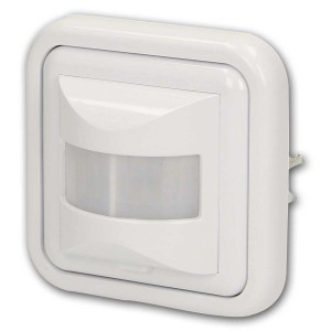 Weißer Orno IR Unterputz-Bewegungsmelder für Lampen & Leuchten, 160 Grad Erfassung.