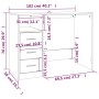 vidaXL Schreibtisch mit Schubladen Weiß 102x50x76 cm Holzwerkstoff 823032_9