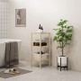 HOMCOM Badregal mit 3 Ebenen aus Bambus Naturholz im Badezimmer.