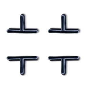 Ar Shelving: 4 Kunststoff-Füße für Steckregale mit T-Profil. Ersatzfüße für Regale.