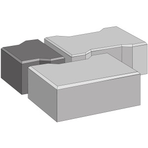 Verbundpflaster Beton Doppel-T Randsteine, 8x10x14 cm, für Gehwege und Einfahrten.