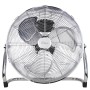 TroniTechnik Bodenventilator Windmaschine, 100W, ⌀45cm, drei Geschwindigkeitsstufen, silberfarben.