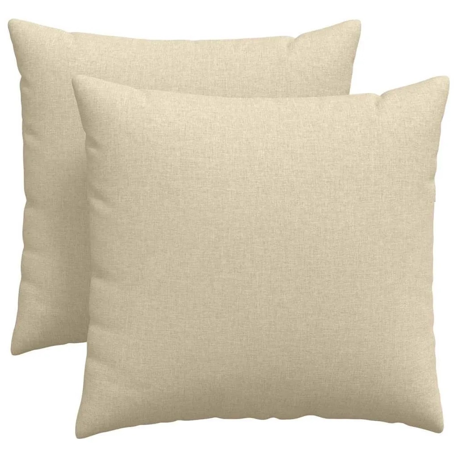 vidaXL Sofakissen 2 Stück Creme 45 x 45 cm Stoff 42013918