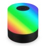 Brilo Akku-Tischleuchte Smal Schwarz mit RGB-Farbwechsel, Außen-Dekoleuchte.