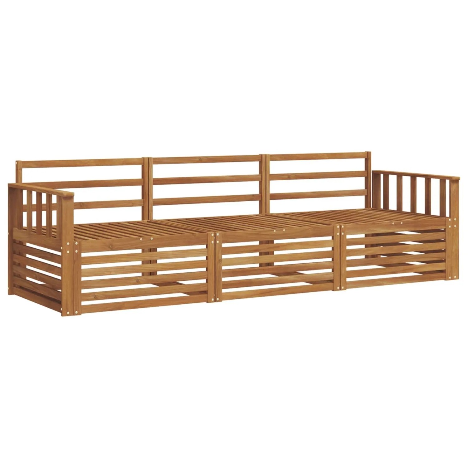 vidaXL Outdoor-Sofagarnitur 3-Tlg Natur 3372929