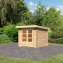 Karibu Holz-Gartenhaus Ängelholm, unbehandelt, mit Pultdach, 220x220 cm.