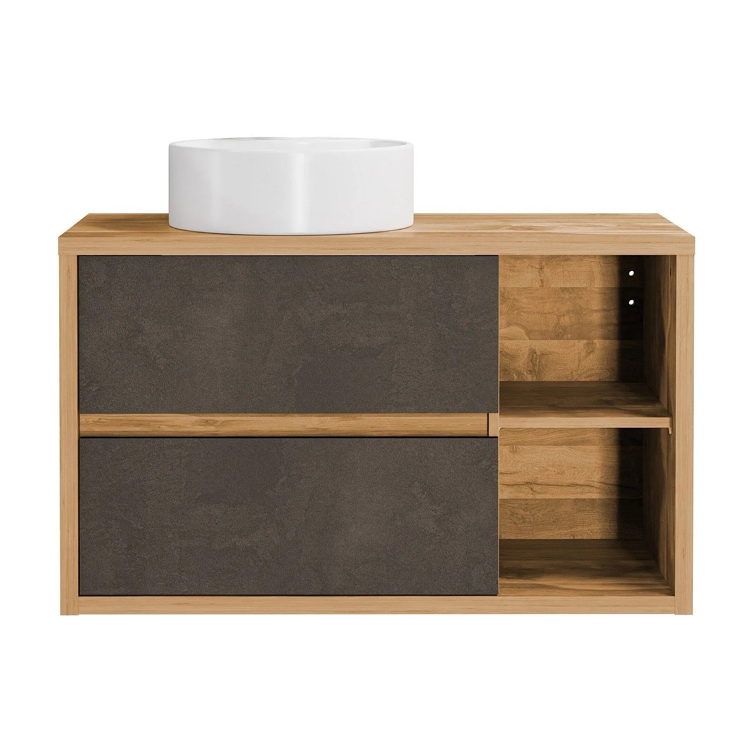Vente-unique Einzelwaschtisch Tikitiki Naturfarben Hell 100 cm